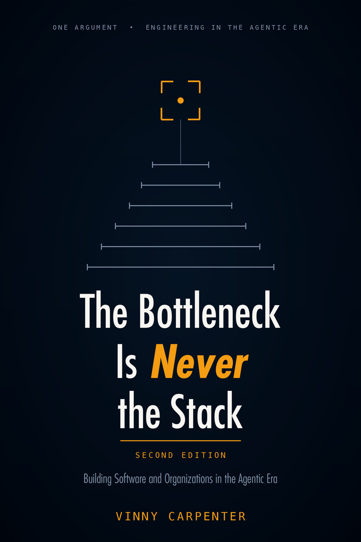 Front cover of The Bottleneck Is Never the Stack, second edition