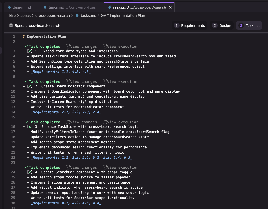 Kiro Tasks